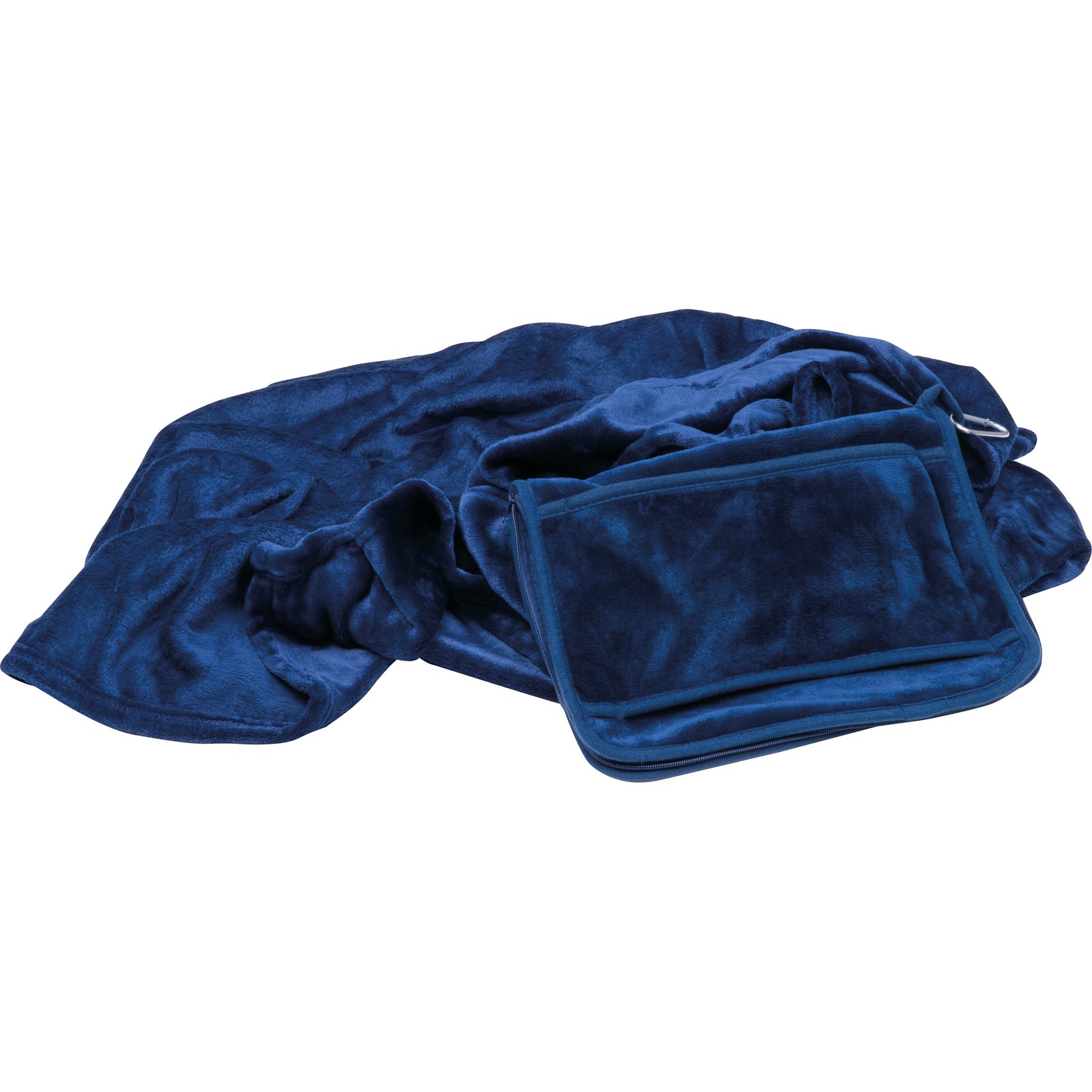 2in1 soft blanket with pillow CONRAD navy blue - Image 2