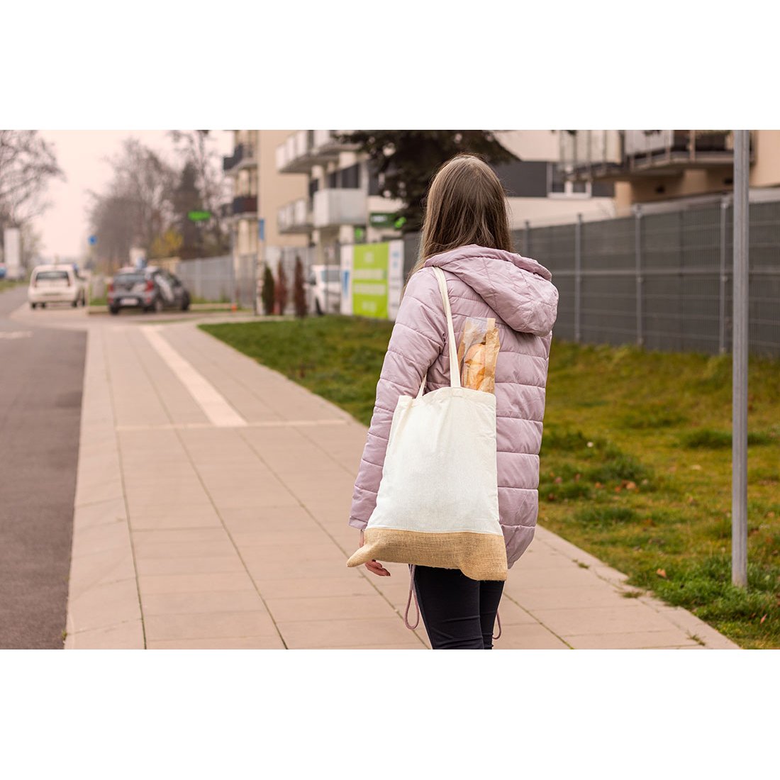 Cotton bag 140 g/m2 EWELINA white - Image 4