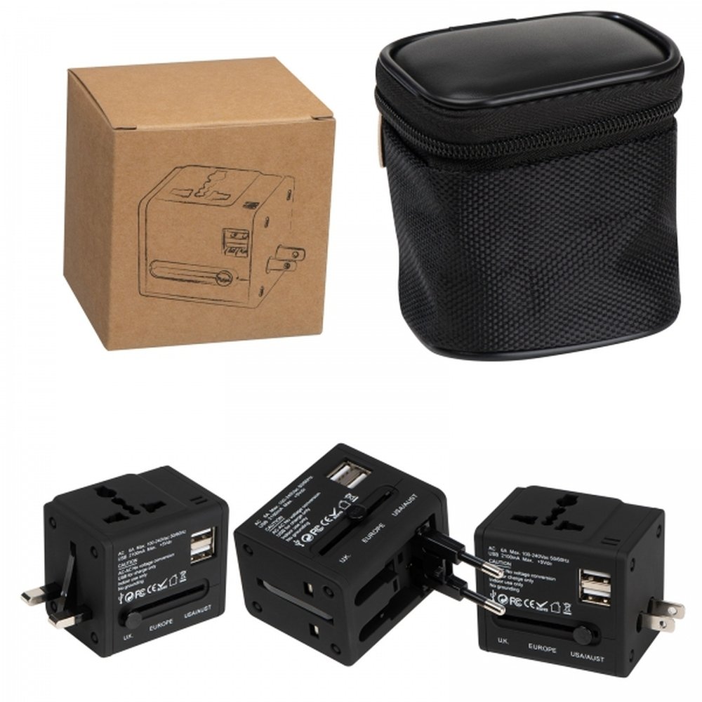 Travel adapter TADDEO black