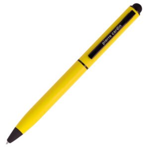 Metal ballpoint pen touch pen soft touch CELEBRATION Pierre Cardin yellow
