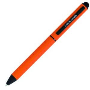 Metal ballpoint pen touch pen soft touch CELEBRATION Pierre Cardin orange