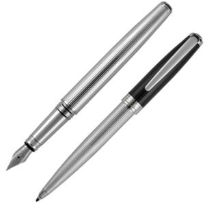 Writing set ballpoint pen & fountain pen CHRISTOPHE Pierre Cardin grey