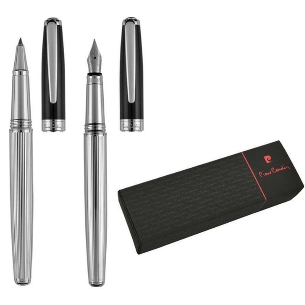 Writing set fountain pen & roller CHRISTOPHE Pierre Cardin grey - Image 2