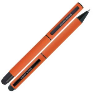 Writing set ballpoint pen & roller touch pen soft touch CELEBRATION Pierre Cardin orange