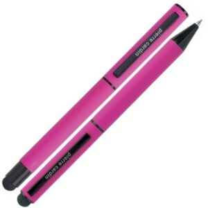 Writing set ballpoint pen & roller touch pen soft touch CELEBRATION Pierre Cardin pink
