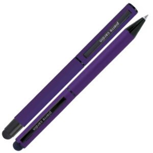 Writing set ballpoint pen & roller touch pen soft touch CELEBRATION Pierre Cardin violet