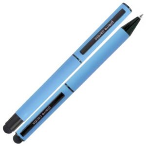 Writing set ballpoint pen & roller touch pen soft touch CELEBRATION Pierre Cardin light blue