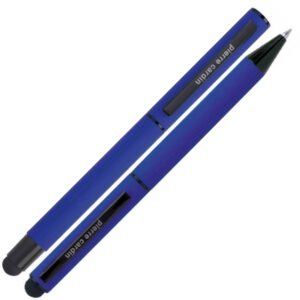 Writing set ballpoint pen & roller touch pen soft touch CELEBRATION Pierre Cardin blue