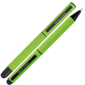 Writing set ballpoint pen & roller touch pen soft touch CELEBRATION Pierre Cardin light green