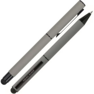 Writing set ballpoint pen & roller touch pen soft touch CELEBRATION Pierre Cardin grey