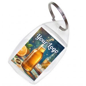 Acrylic keyring transparent