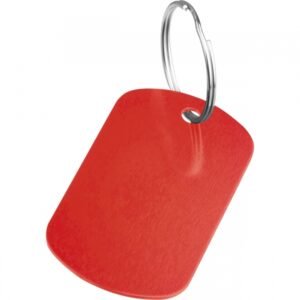 Metal keychain made of recycled aluminium LIESELOTTE red