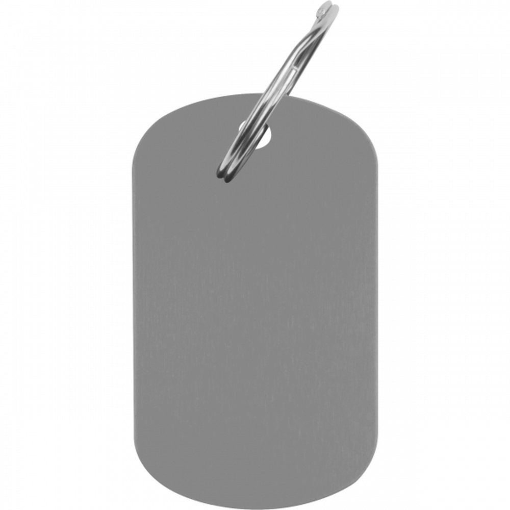 Metal keychain made of recycled aluminium LIESELOTTE grey - Image 2