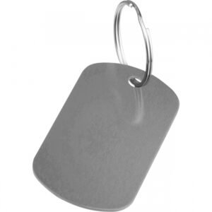 Metal keychain made of recycled aluminium LIESELOTTE grey