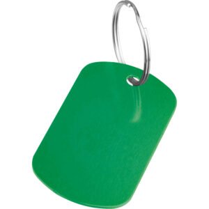 Metal keychain made of recycled aluminium LIESELOTTE green