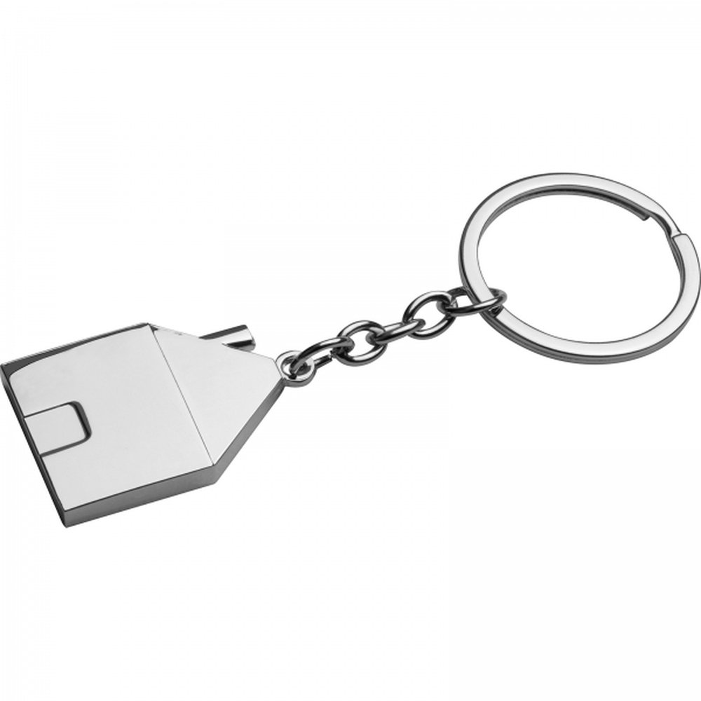 Metal house keyring GILBERT grey