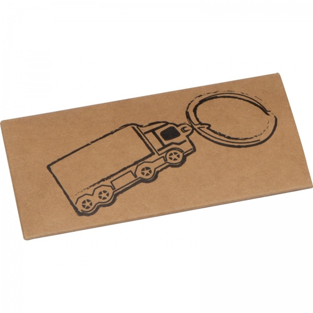 Metal car keyring PAULINA grey - Image 3