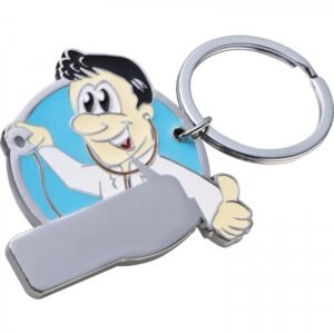 Metal keyring CrisMa ROBERT light blue