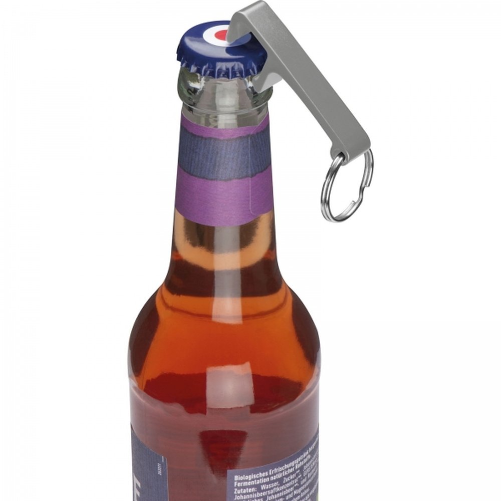Metal bottle opener keyring ADRIANO grey - Image 3