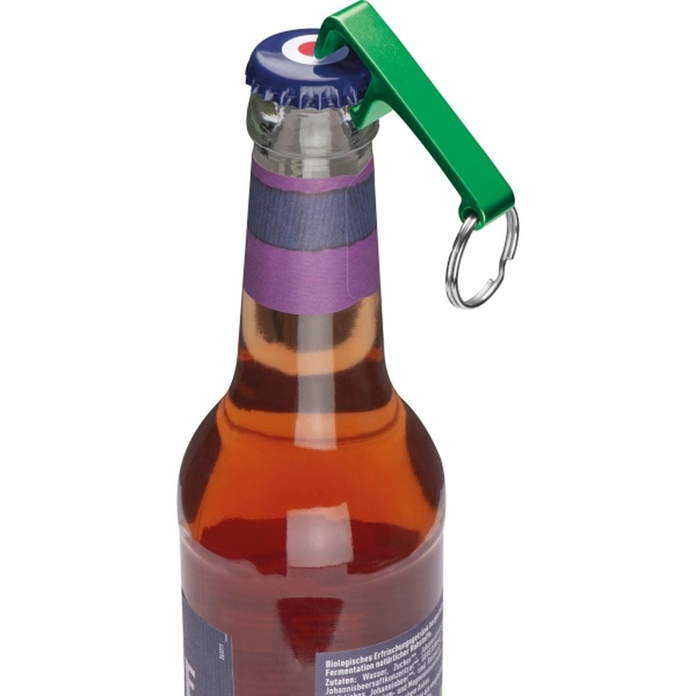 Metal bottle opener keyring ADRIANO green - Image 3