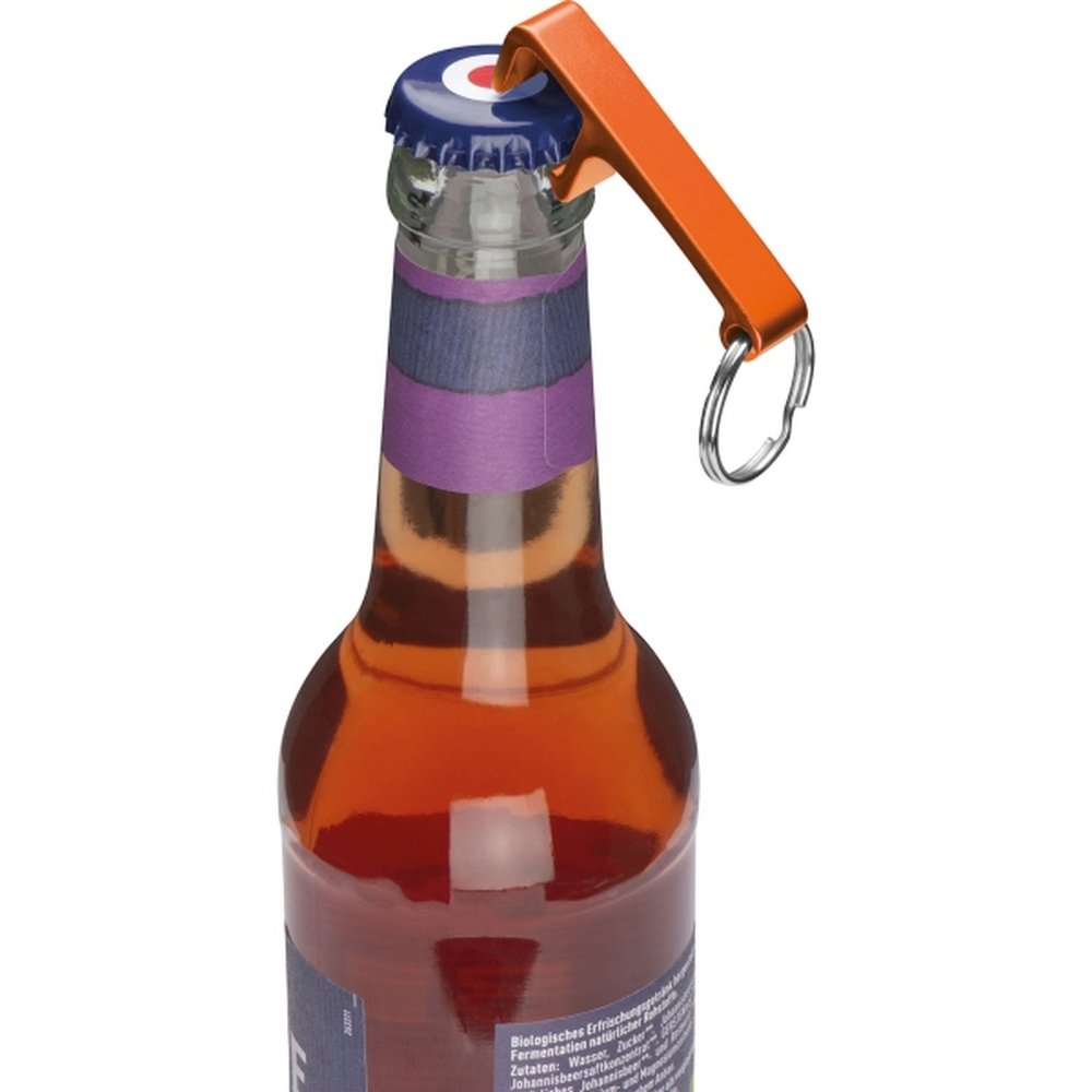 Metal bottle opener keyring ADRIANO orange - Image 3