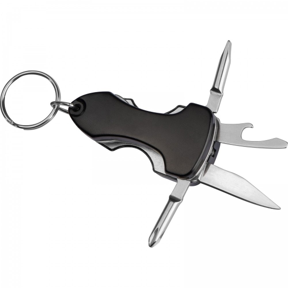 Multifunctional tool keyring INGEBORG black - Image 2