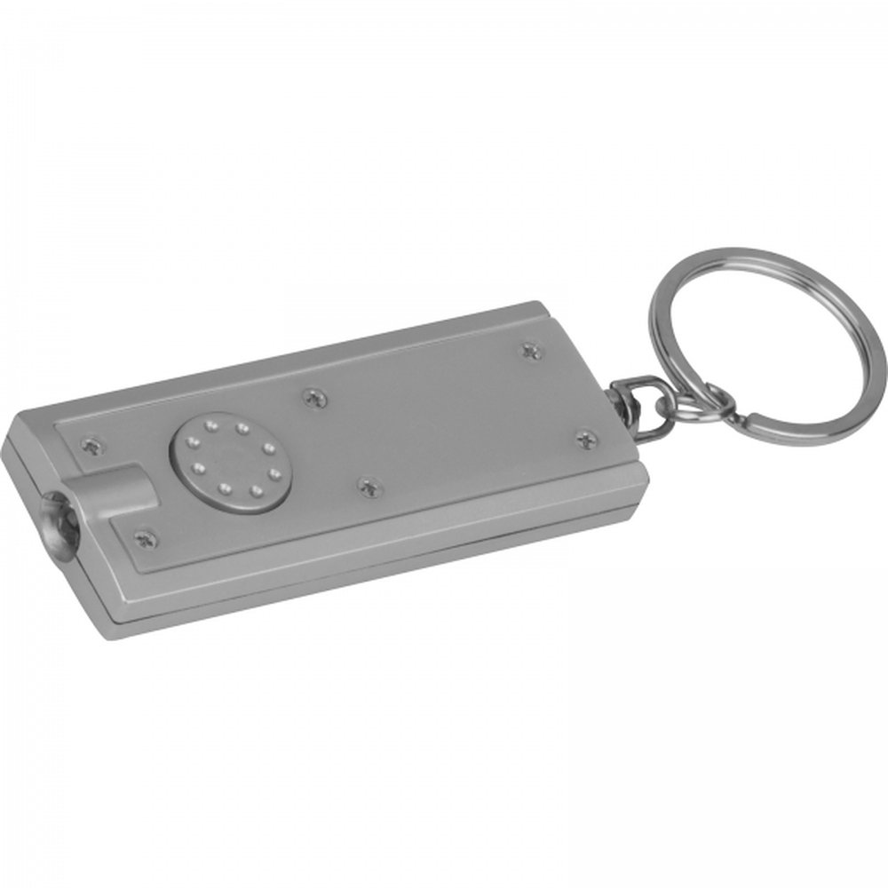 Plastic keyring AGUSTIN grey - Image 3