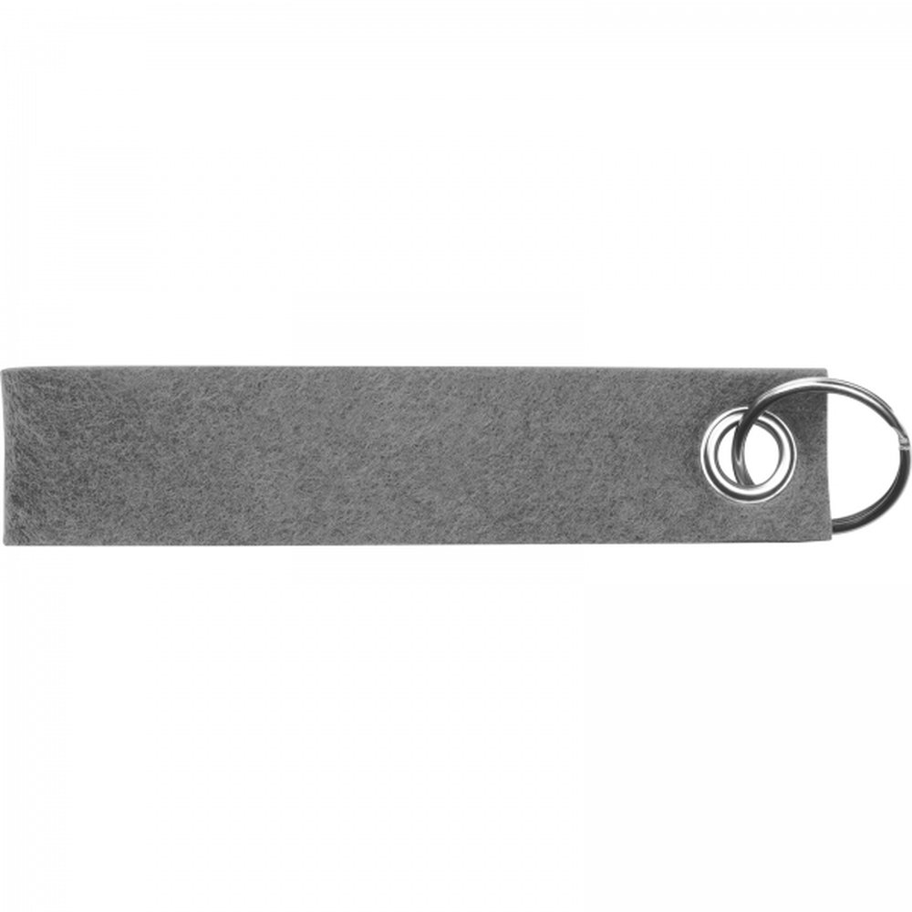 Keychain made of recycled felt PATRYCJA grey - Image 3