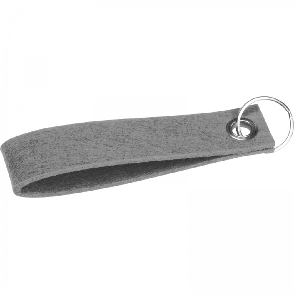 Keychain made of recycled felt PATRYCJA grey - Image 2