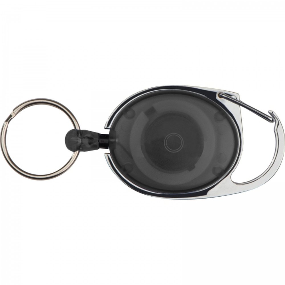 Keyring with carabiner and retractable cord DIANA black - Image 4