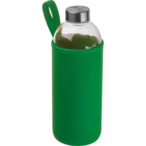 Glass bottle with sleeve 1000 ml JESSICA green