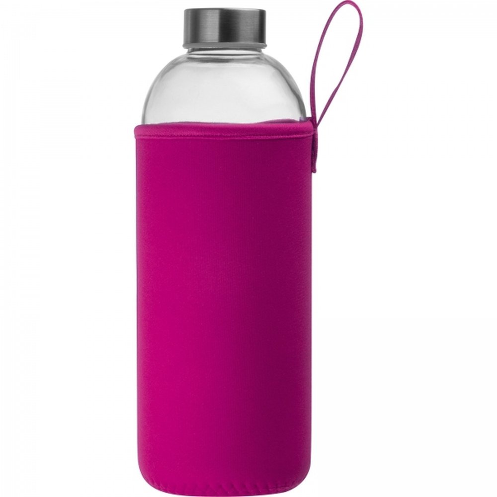 Glass bottle with sleeve 1000 ml JESSICA pink - Image 5