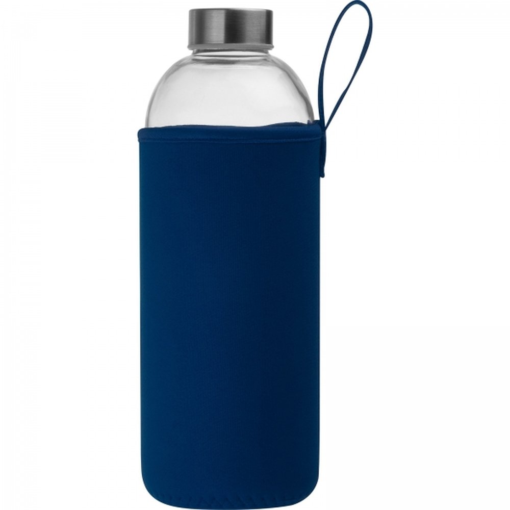 Glass bottle with sleeve 1000 ml JESSICA navy blue - Image 5