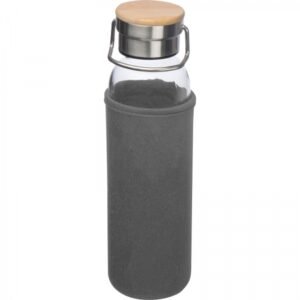 Glass bottle with sleeve 600 ml RAMONA grey
