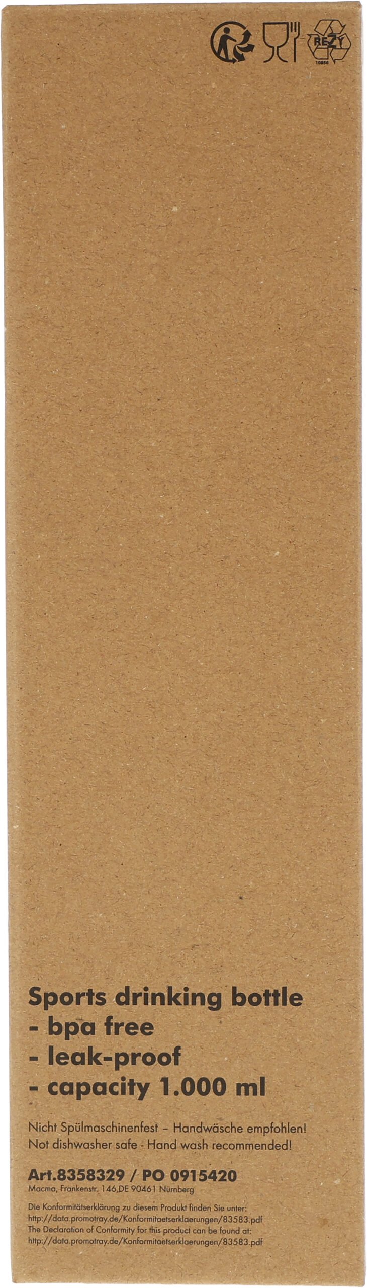 Tritan bottle 1000 ml ALDO green - Image 3
