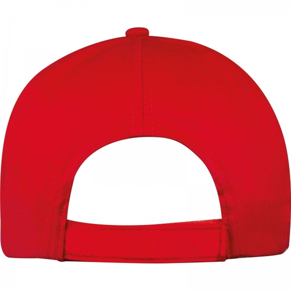 Cotton 5-panel baseball cap 170 g/m² MEGAN red - Image 2