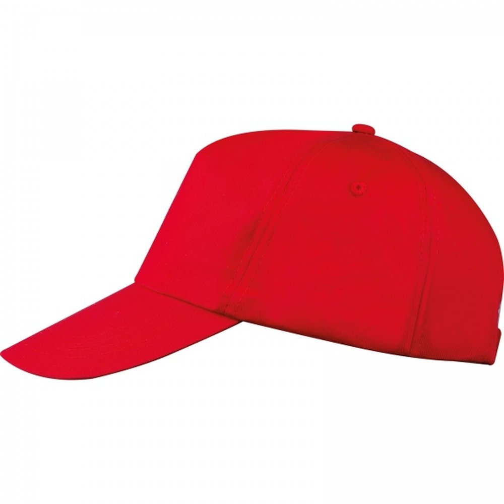 Cotton 5-panel baseball cap 170 g/m² MEGAN red - Image 4