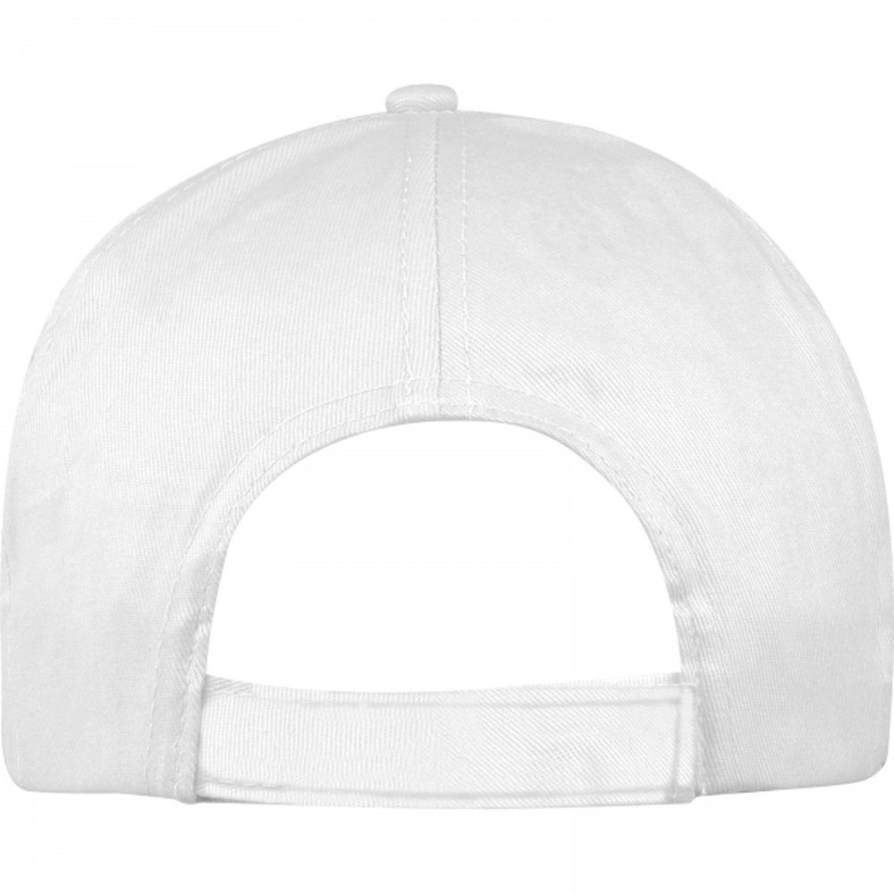 Cotton 5-panel baseball cap 170 g/m² MEGAN white - Image 2