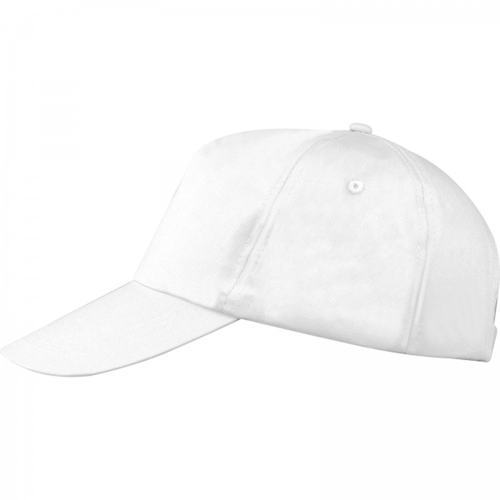 Cotton 5-panel baseball cap 170 g/m² MEGAN white - Image 4