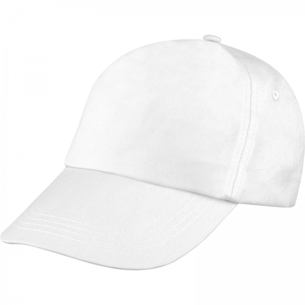 Cotton 5-panel baseball cap 170 g/m² MEGAN white