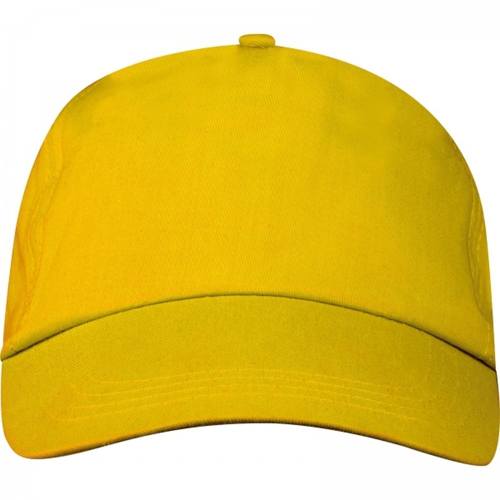 Cotton 5-panel baseball cap 170 g/m² MEGAN yellow - Image 3