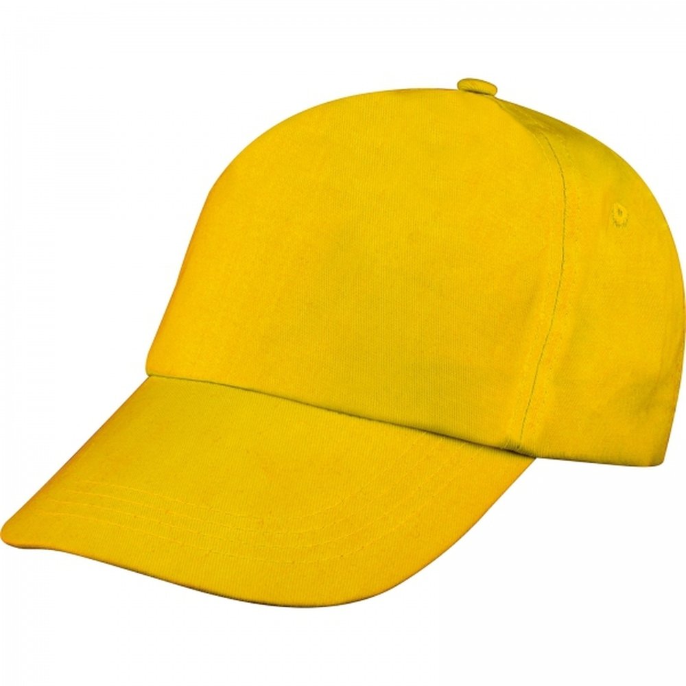 Cotton 5-panel baseball cap 170 g/m² MEGAN yellow