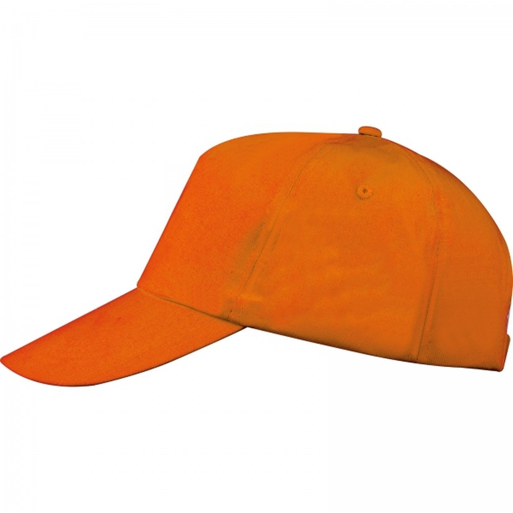 Cotton 5-panel baseball cap 170 g/m² MEGAN orange - Image 4
