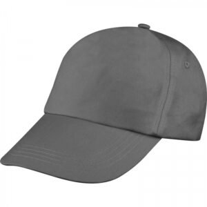 Cotton 5-panel baseball cap 170 g/m² MEGAN dark grey