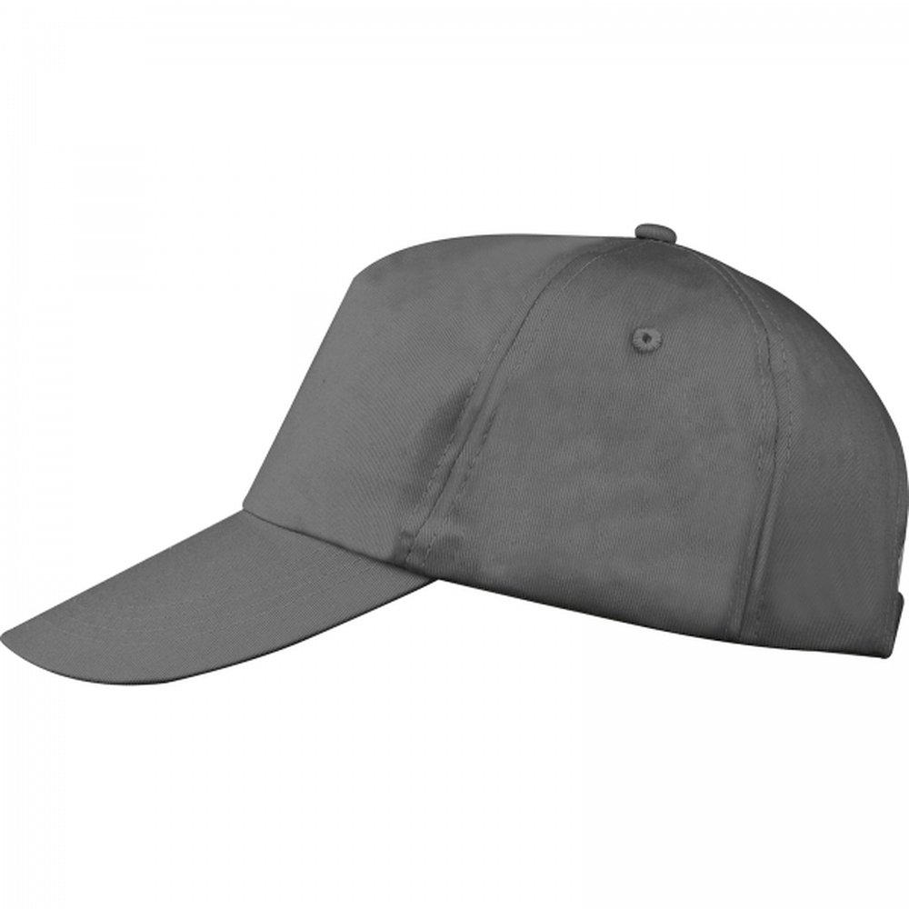 Cotton 5-panel baseball cap 170 g/m² MEGAN dark grey - Image 4