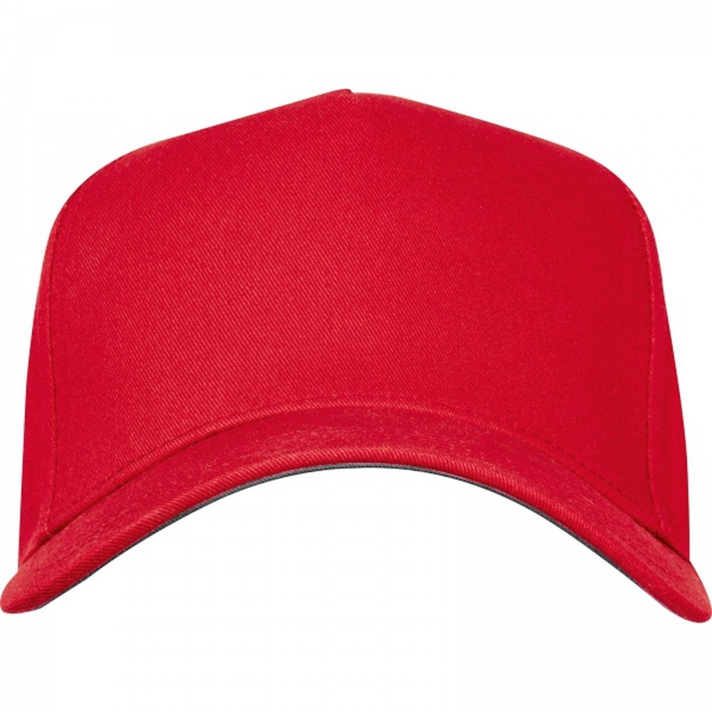 Cotton 5-panel baseball cap 290 g/m² AXEL red - Image 4