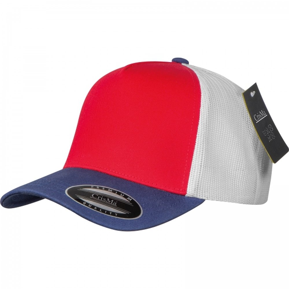 Cotton 5-panel CrisMa baseball cap 290 g/m² TREVOR red - Image 2