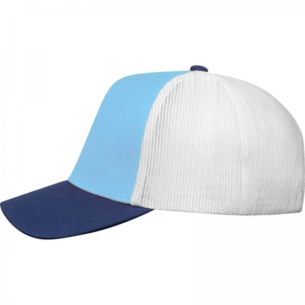 Cotton 5-panel CrisMa baseball cap 290 g/m² TREVOR light blue - Image 4
