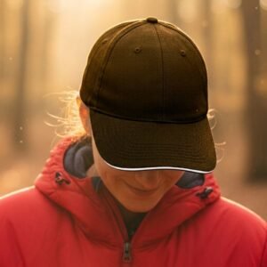 6-Panel Cotton Baseball Cap, 260 g/m² CURTIS black