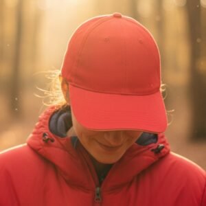 6-Panel Cotton Baseball Cap, 260 g/m² CURTIS red